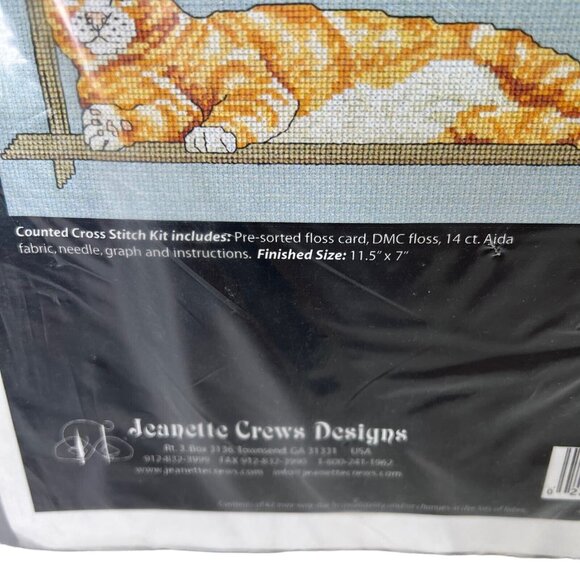 Jeanette Crews Designs Cross-Stitch Kit Yoga and Cats New NOS #1198-11-K - Picture 3 of 6